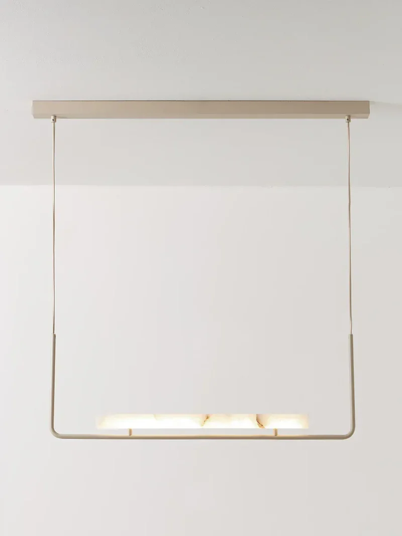 Lustre minimaliste blanc ilot