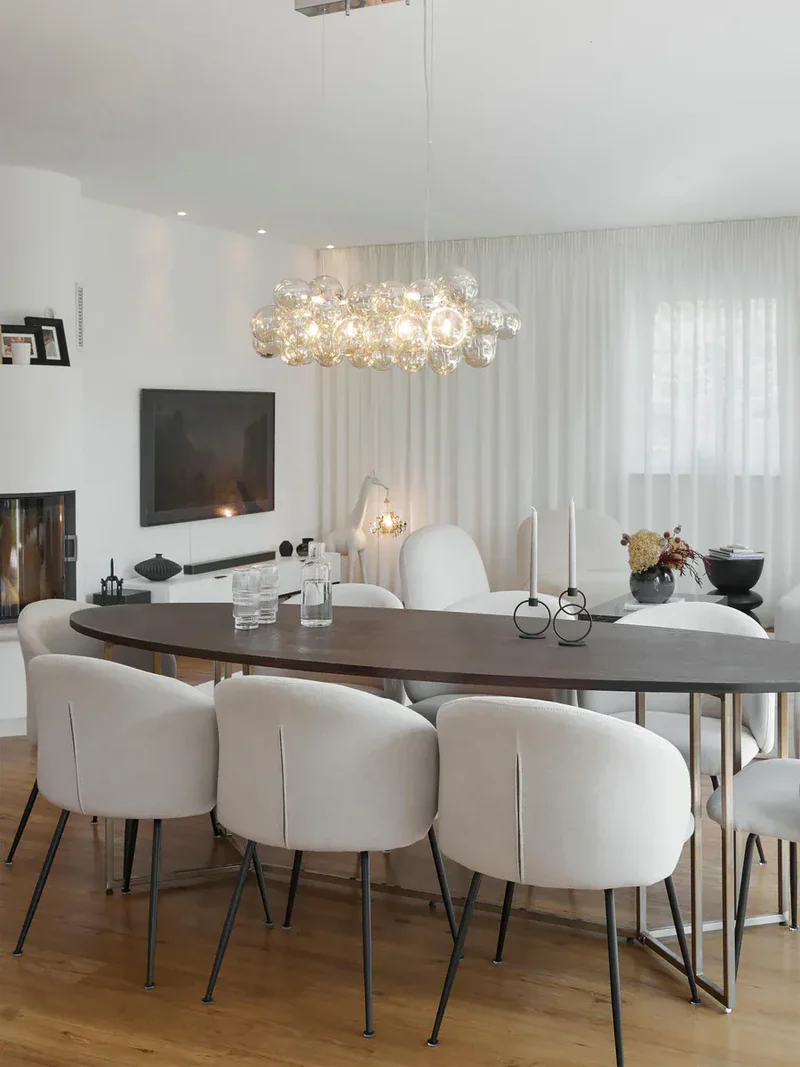 Lustre Salon Bulles Verre
