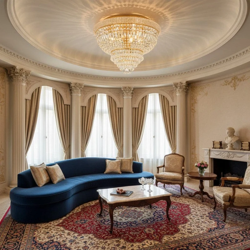 Plafonnier pampilles luxe