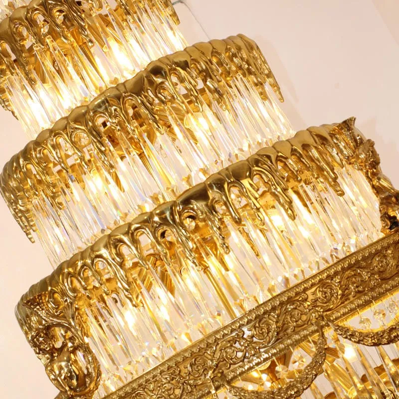 Grands Lustres Laiton Cristal