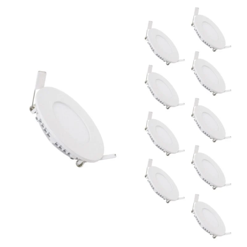 Spot LED Encastrable Rond BLANC 3W - Pack de 10