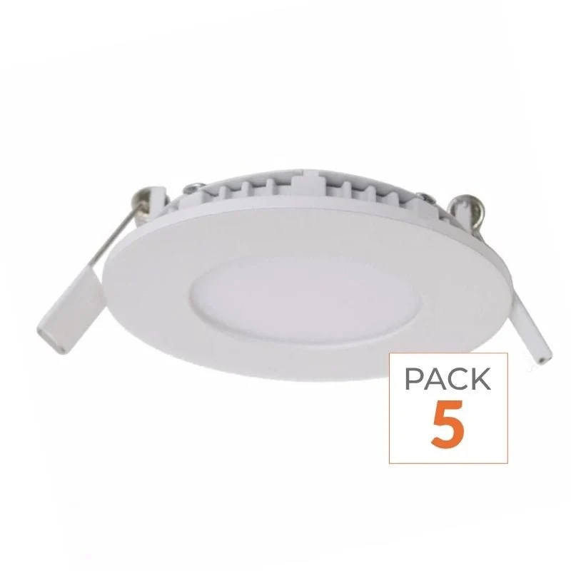 Spot LED Extra Plat Rond BLANC 12W - Pack de 5