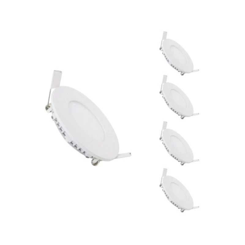 Spot LED Extra Plat Rond BLANC 3W - Pack de 5