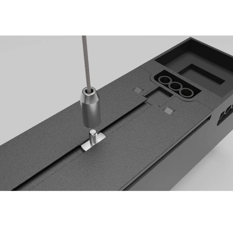 Suspension Linéaire 36W 90cm Noire CCT Interconnectable - 3000K/4000K/6000K
