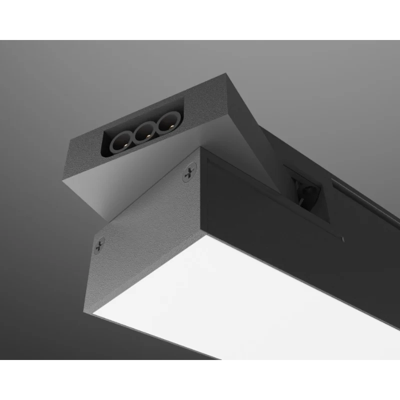 Suspension Linéaire 50W 120cm Noire CCT Interconnectable - 3000K/4000K/6000K