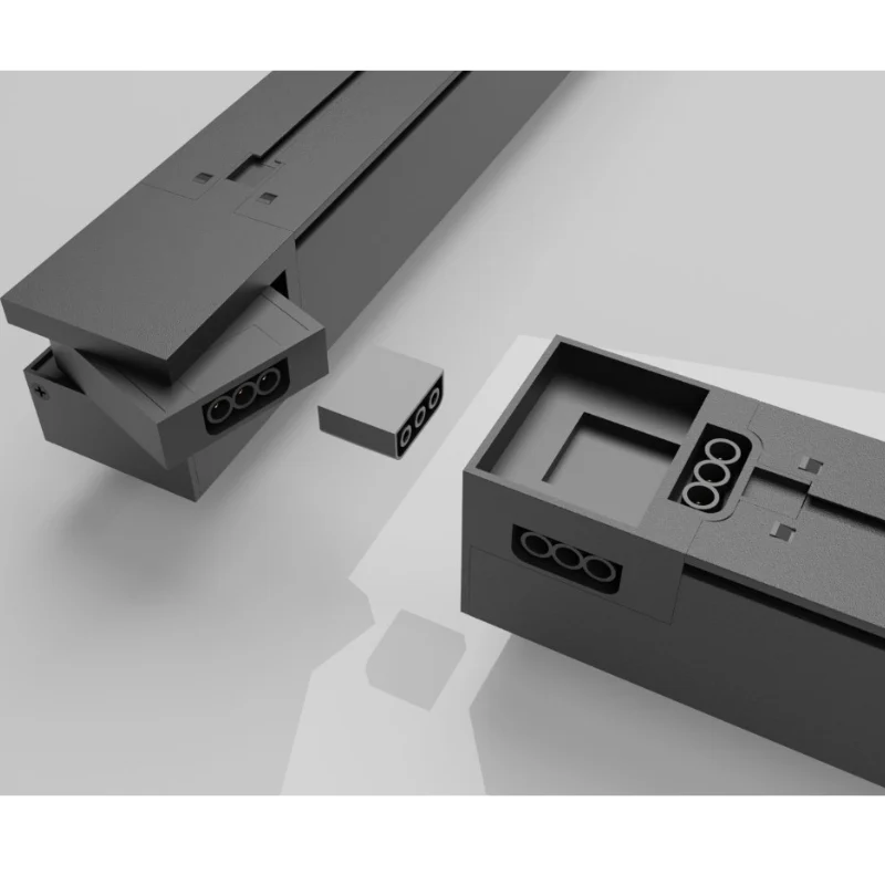 Suspension Linéaire 50W 120cm Noire CCT Interconnectable - 3000K/4000K/6000K