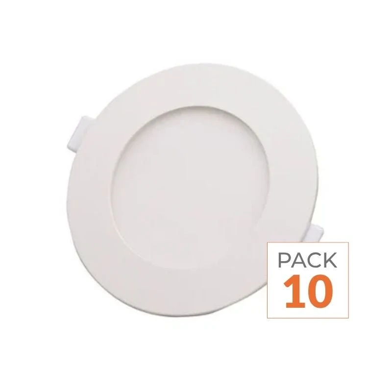 Spot LED Downlight Rond 6W Blanc CCT - 3000K/4000K/6000K - Pack de 10