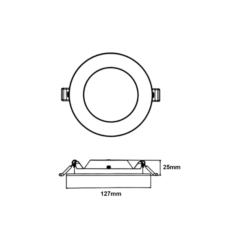 Spot LED Extra Plat Downlight Rond 6W Blanc CCT - 3000K/4000K/6000K