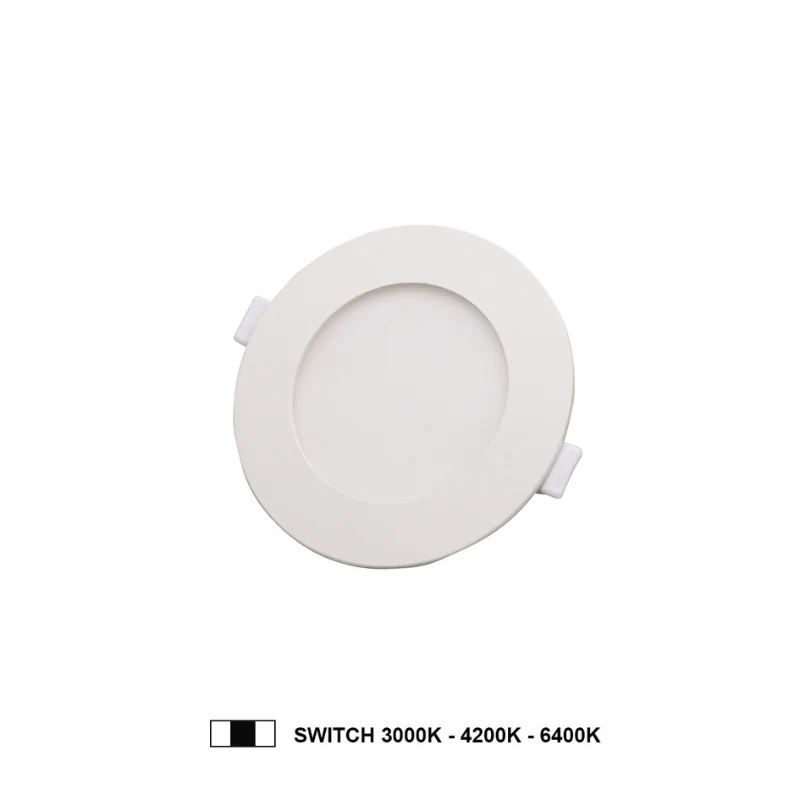 Spot LED Extra Plat Downlight Rond 6W Blanc CCT - 3000K/4000K/6000K