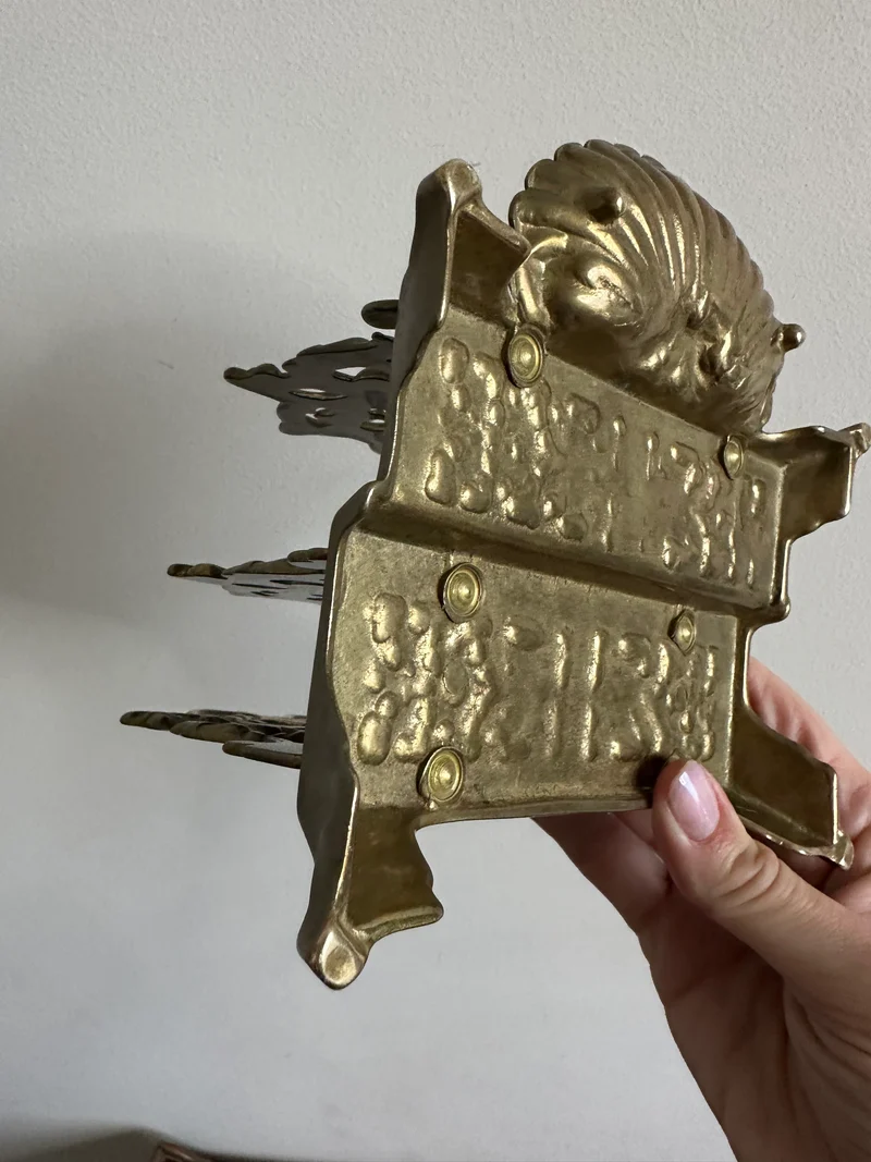 Porte lettres à deux compartiments en laiton