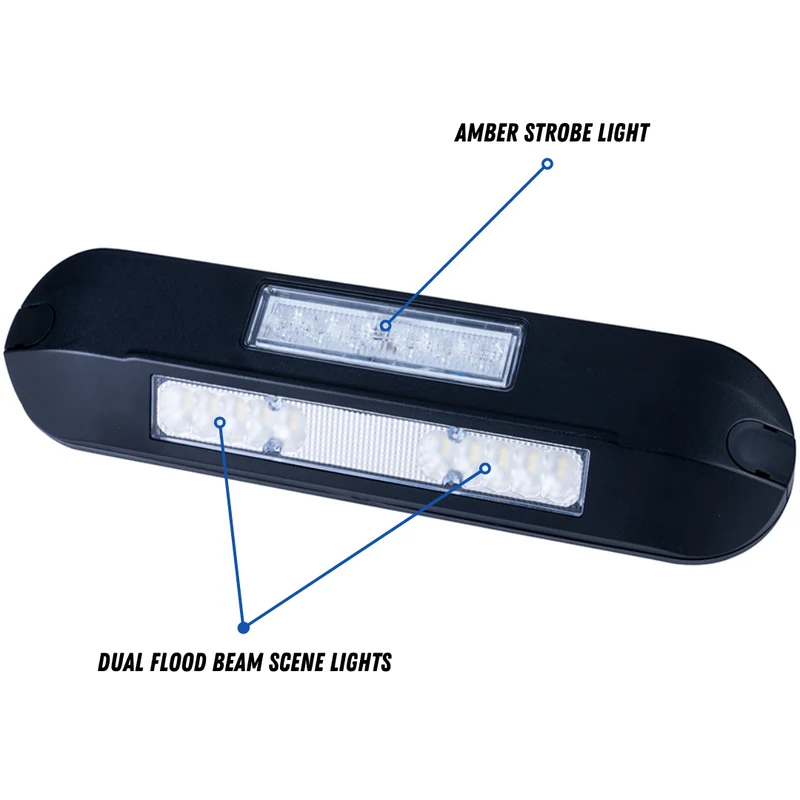 Lampe de scène LED Horpol avec lumière stroboscopique d'avertissement de danger