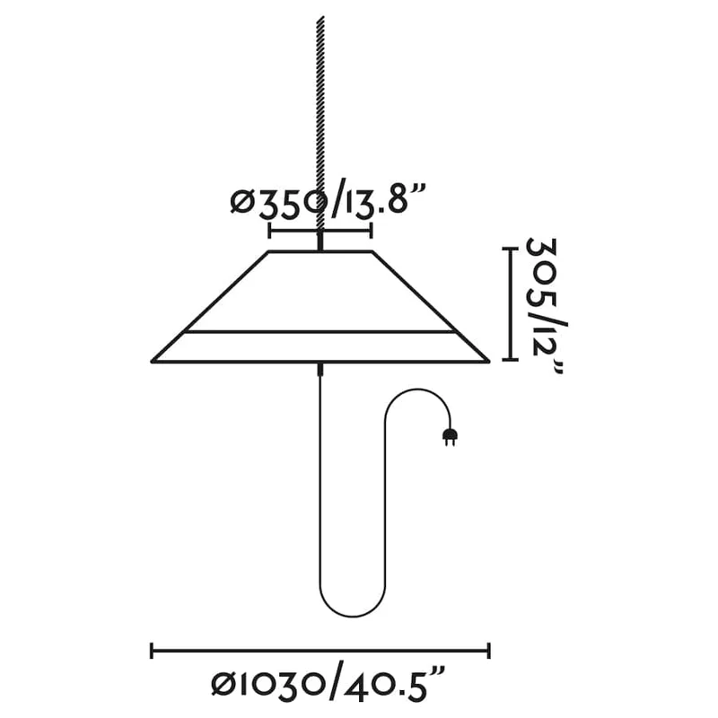 Suspension SAÏGON OUT W100 portable marron