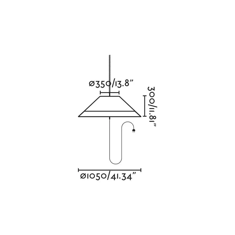 Suspension SAÏGON OUT C100 portable grise beige