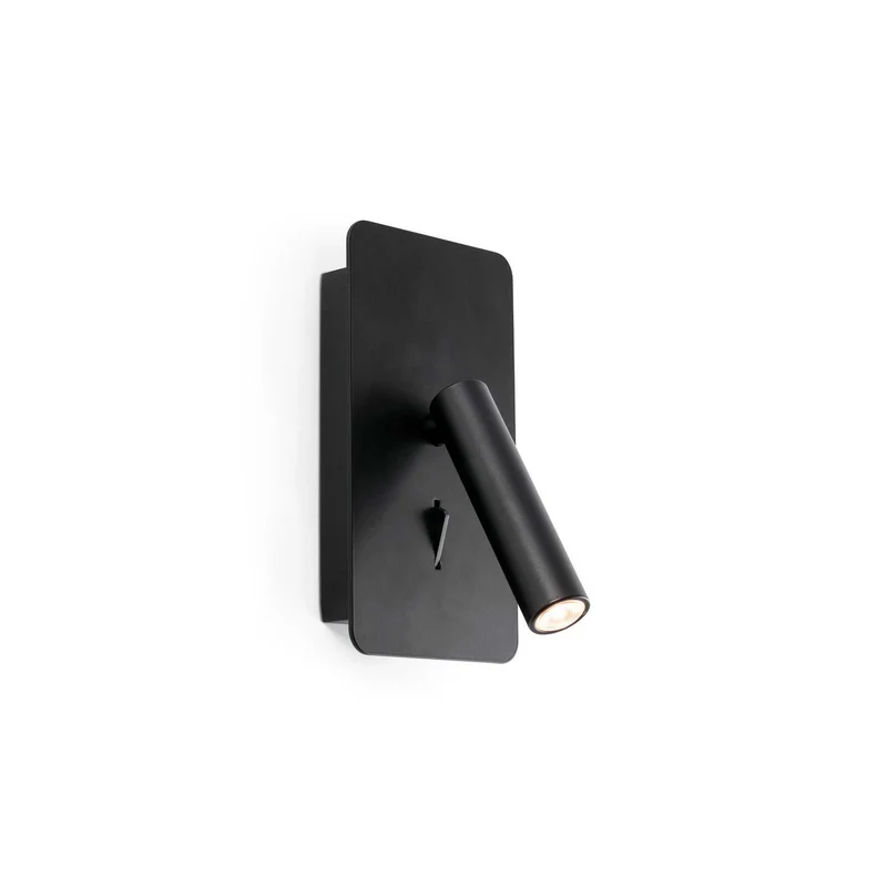 Applique liseuse SUAU noire mat avec port USB