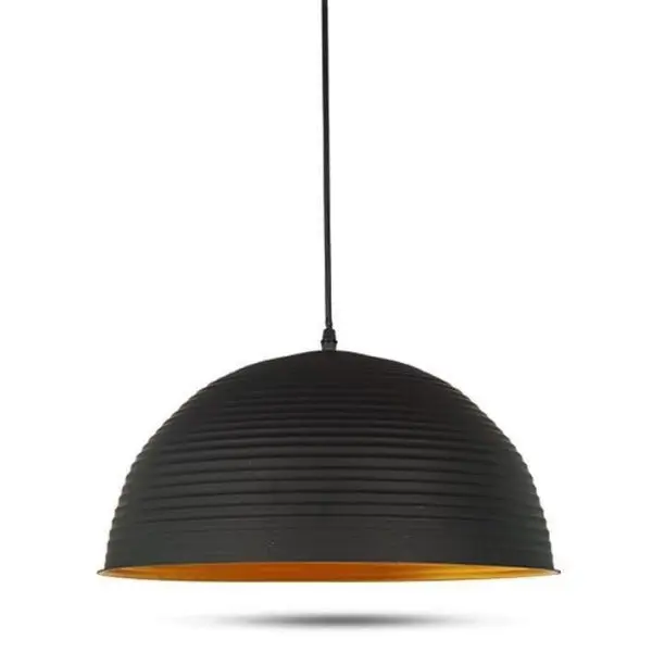 Suspension Industrielle Noire Mat