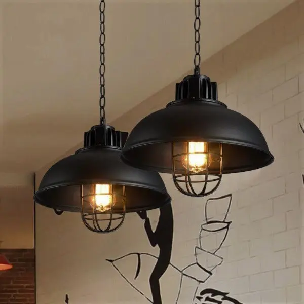 Suspension Industrielle Noire