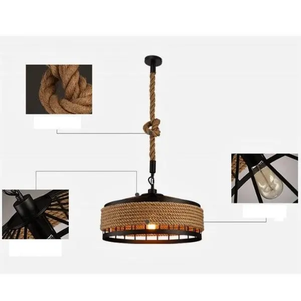 Suspension Industrielle Noire Pas Cher