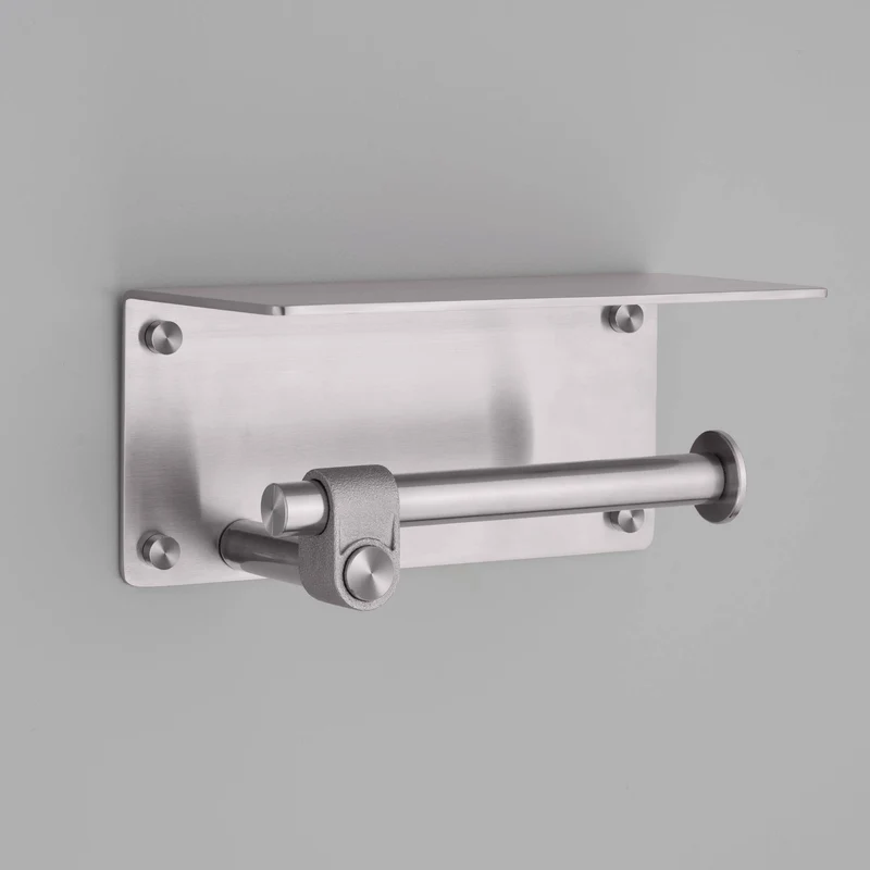 Buster + Punch Cast Toilet Roll Holder with Shelf