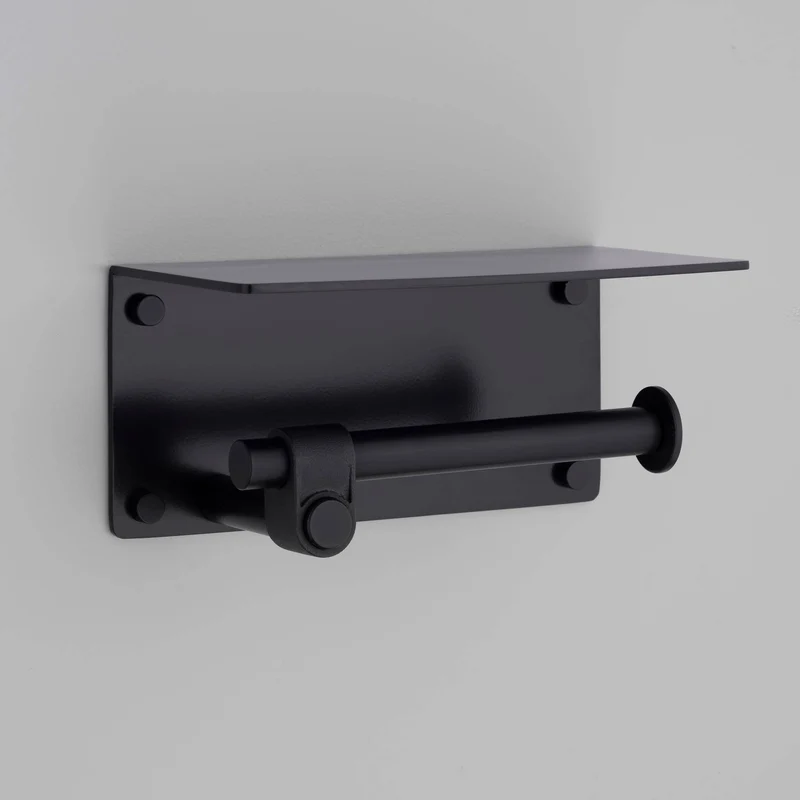 Buster + Punch Cast Toilet Roll Holder with Shelf