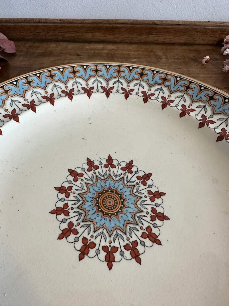 Assiette décorative 19ème Stoke on Trent W. T Copeland