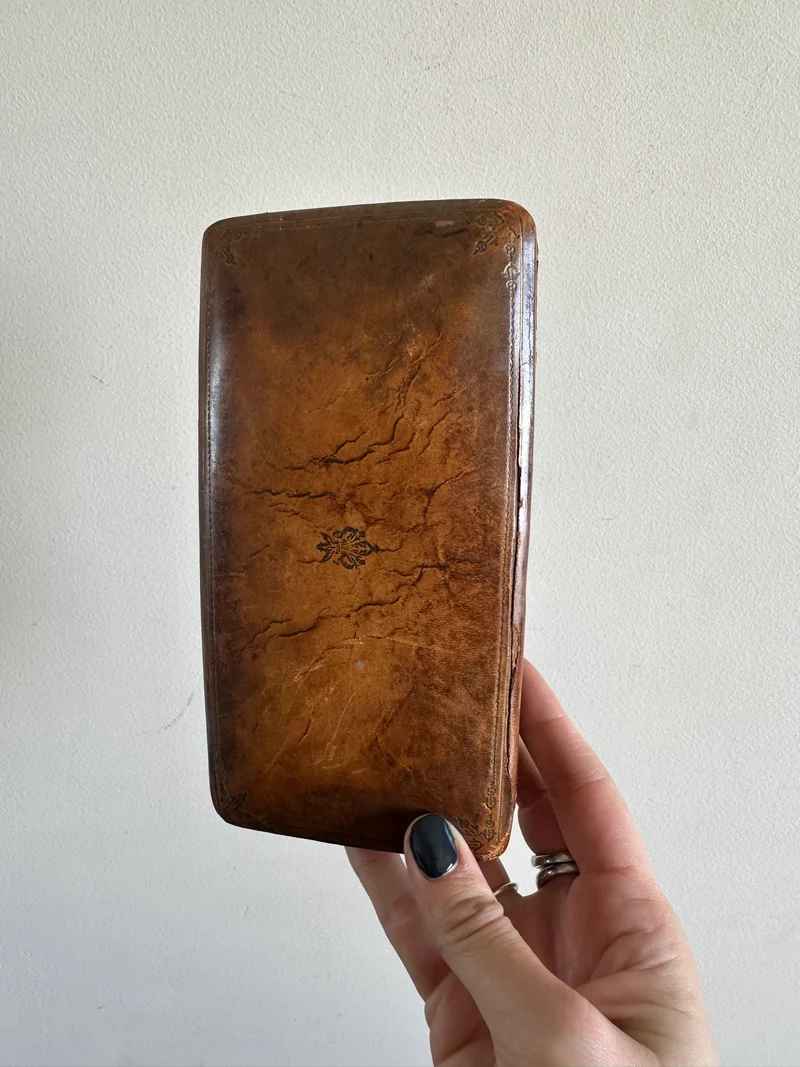 Etui 19ème recouvert de cuir