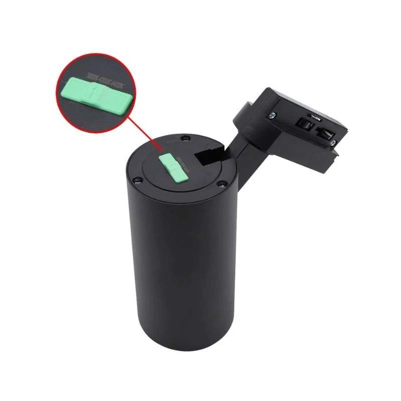 Spot LED sur Rail Monophasé CCT 20W 60° Noir - 3000K/4000K/6500K - Pack de 20