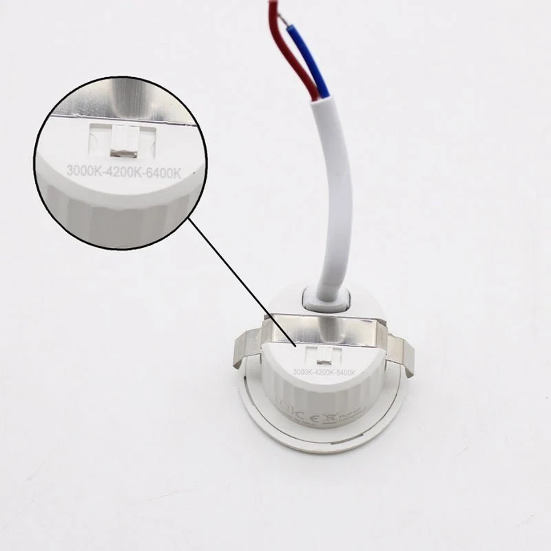 Mini Spot LED Encastrable 3W CCT Noir - 3000K/4000K/6000K - Pack de 10