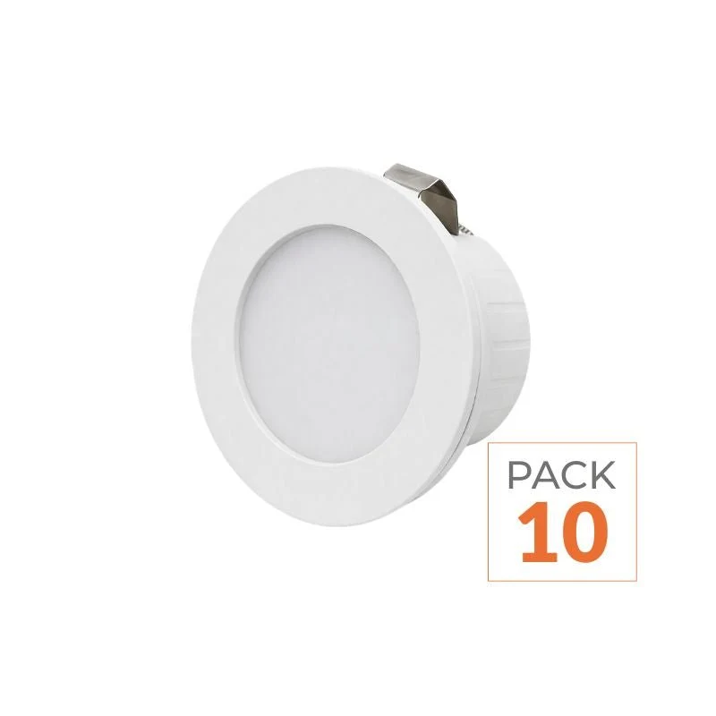 Mini Spot LED Encastrable 3W CCT Blanc - 3000K/4000K/6000K - Pack de 10