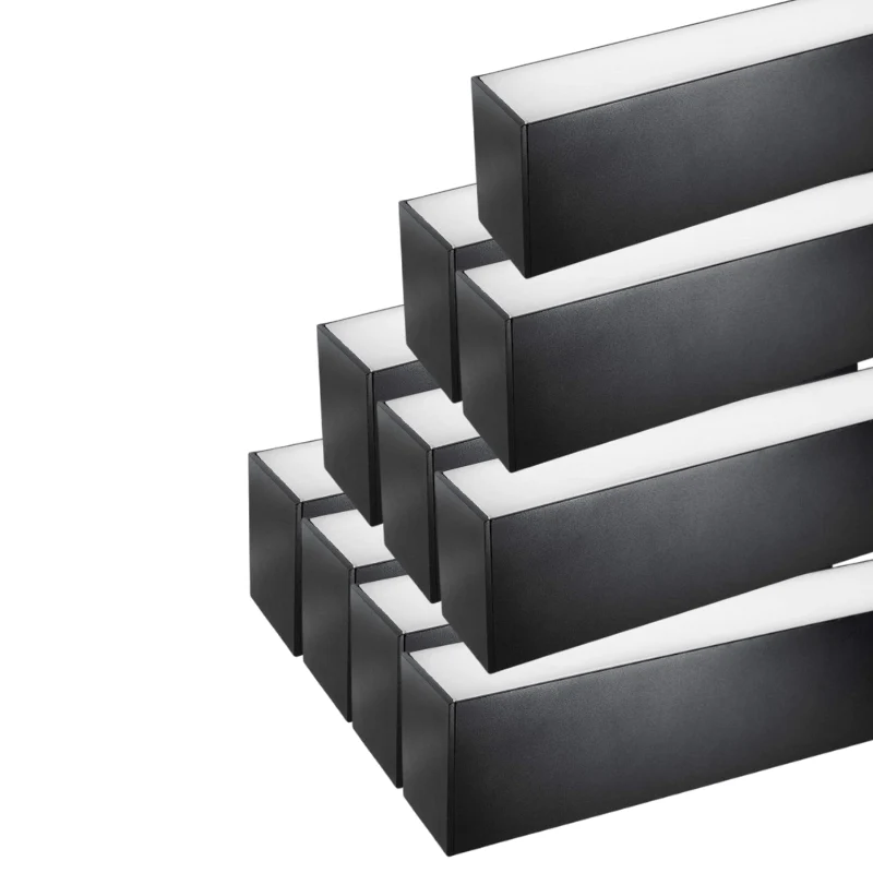 Réglette Suspendue 120 cm Noire 48W CCT - 3000K/4000K/6000K - Pack de 10