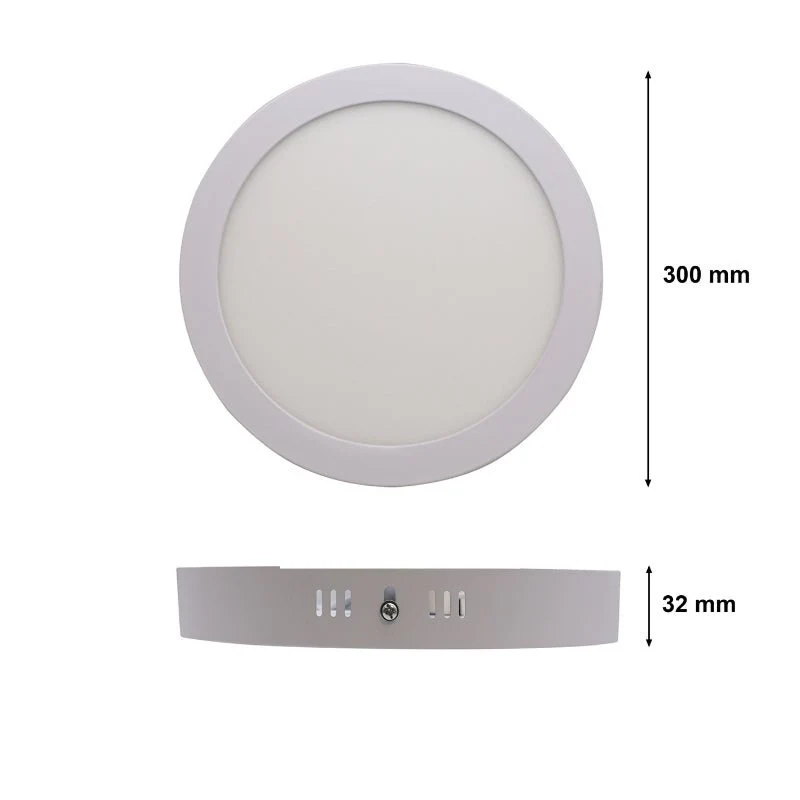 Plafonnier LED Rond 24W 220V CCT - 3000K/4000K/6000K - Pack de 10