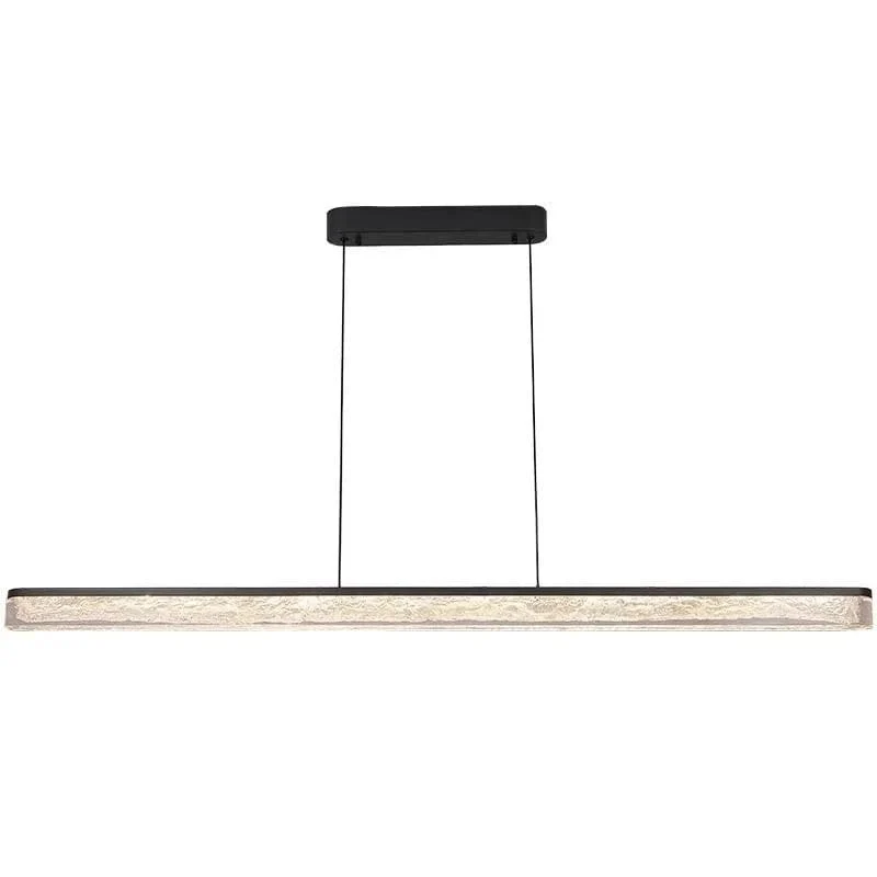 Longue Suspension LED noire ilot