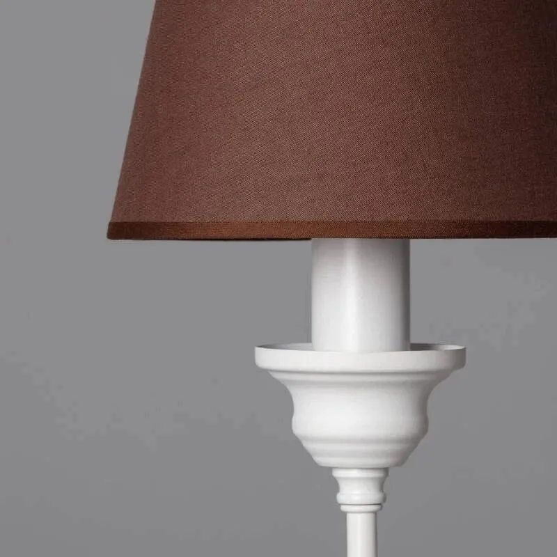 Lustre Led blanc et marron