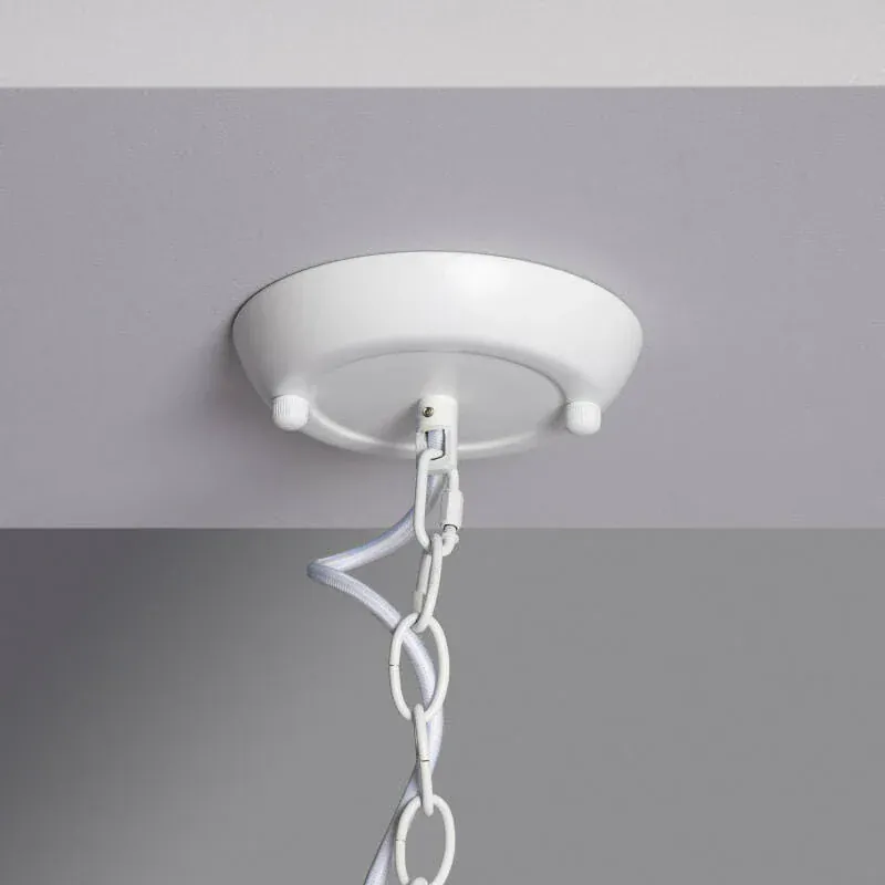 Lustre Led blanc et marron