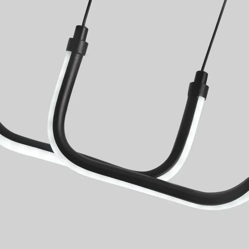 Suspension LED noire spirale