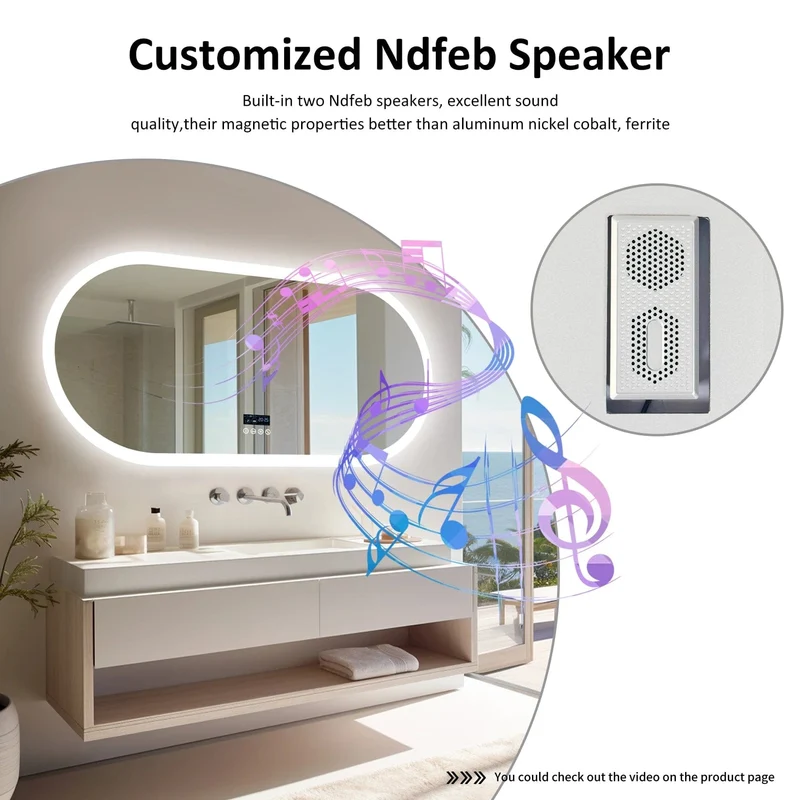 Miroir long ovale LED