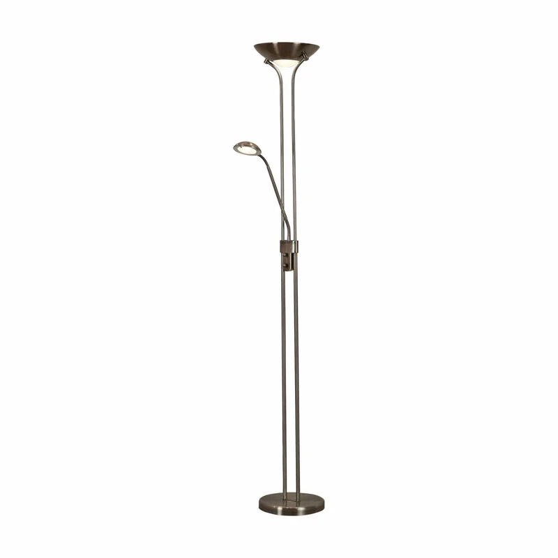 Lampadaire MOTHER & CHILD laiton antique avec liseuse