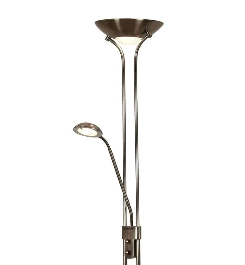 Lampadaire MOTHER & CHILD laiton antique avec liseuse