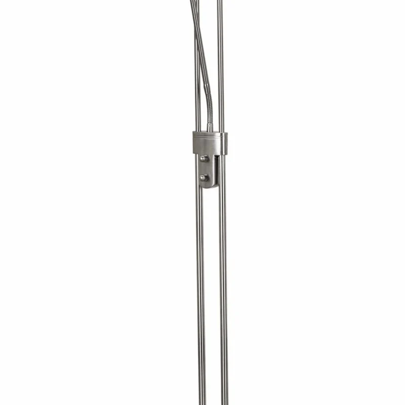 Lampadaire MOTHER & CHILD argent satiné avec liseuse