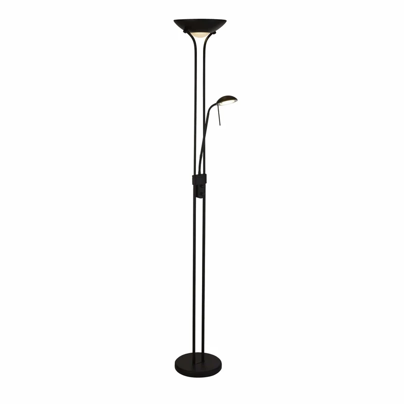 Lampadaire MOTHER & CHILD avec liseuse noir mat