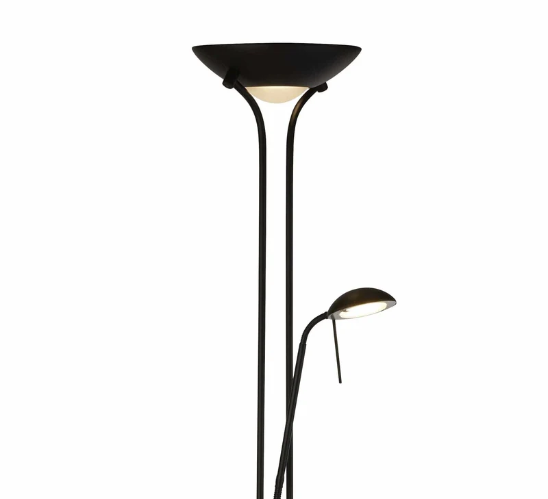 Lampadaire MOTHER & CHILD avec liseuse noir mat