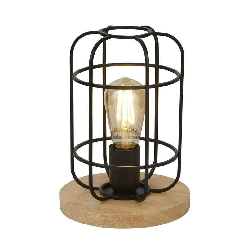 Lampe à poser VISION métal et bois