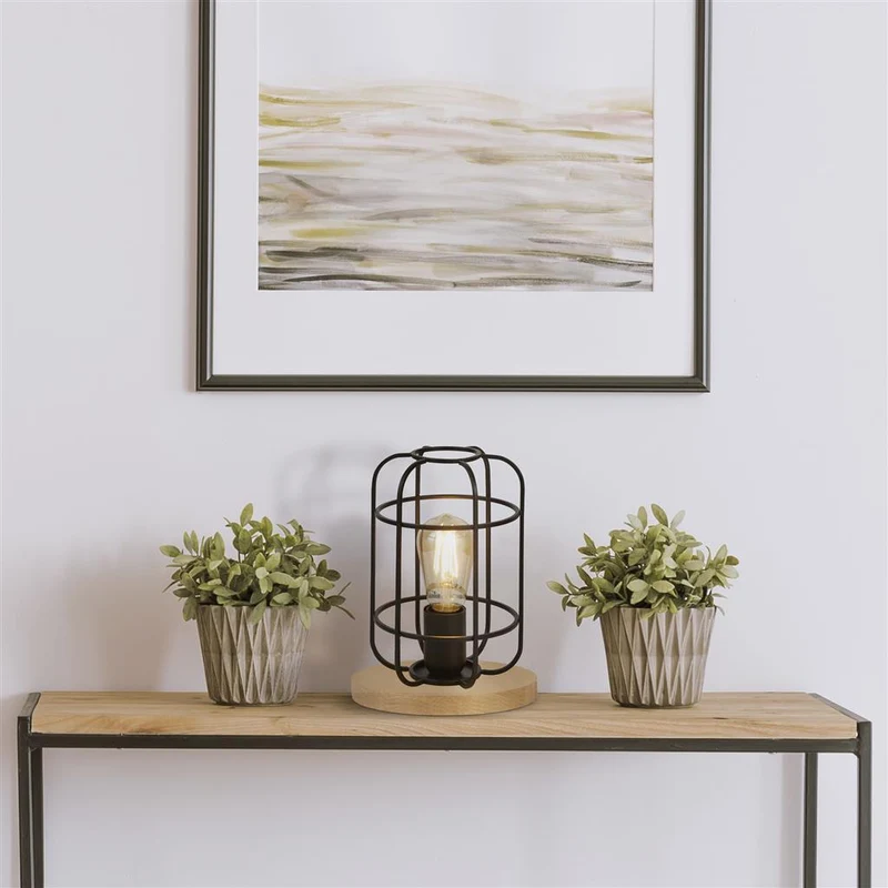 Lampe à poser VISION métal et bois
