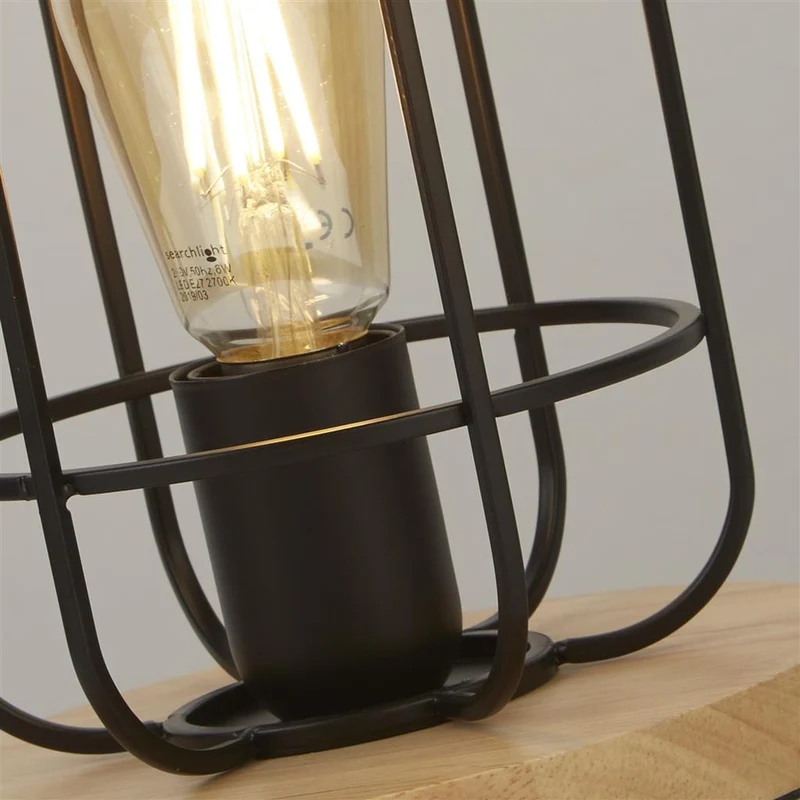 Lampe à poser VISION métal et bois