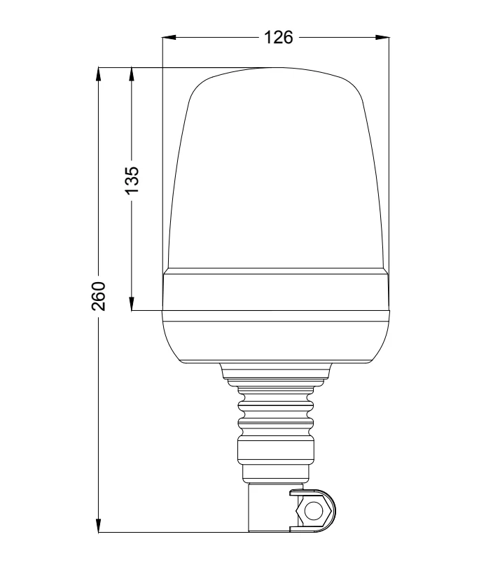 Balise de secours à LED avec Flexi DIN Fix