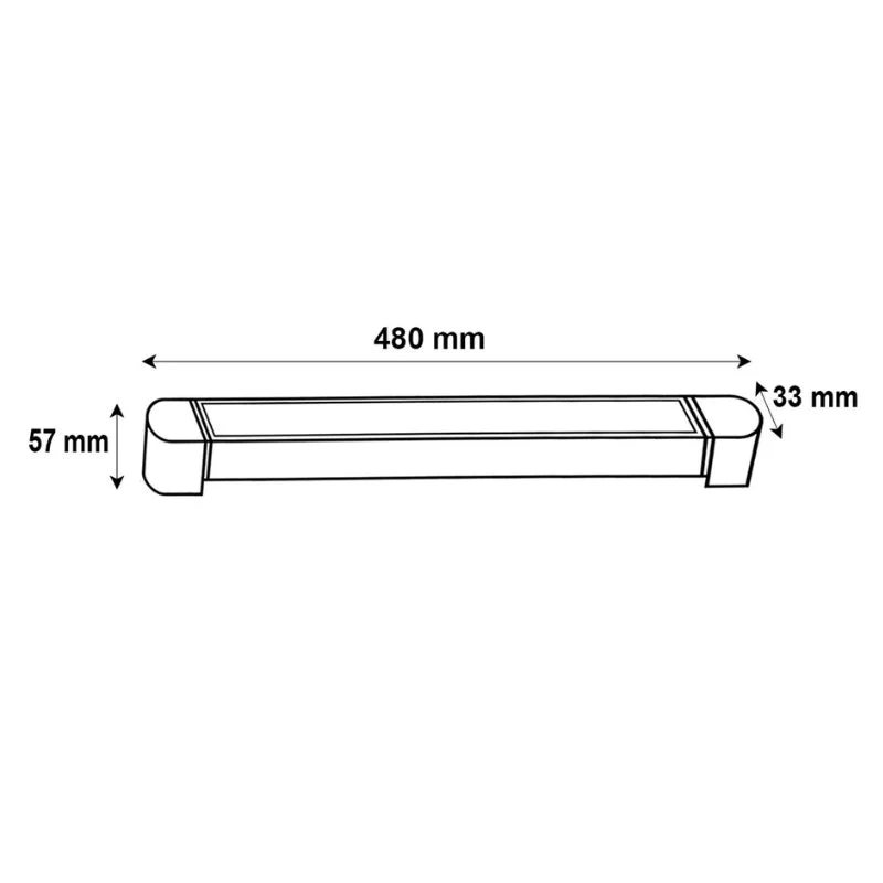 Éclairage sur Rail Linéaire Opaque Monophasé 30W 47cm Blanc