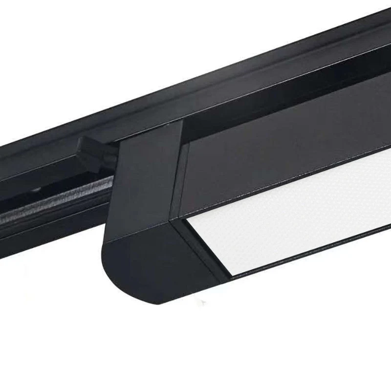 Éclairage sur Rail Linéaire Opaque Monophasé 30W 47cm Noir