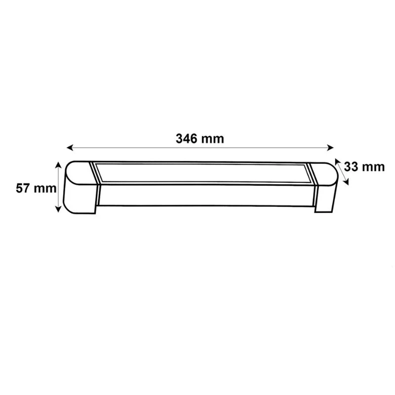 Éclairage sur Rail Linéaire Opaque Monophasé 20W 35cm Blanc