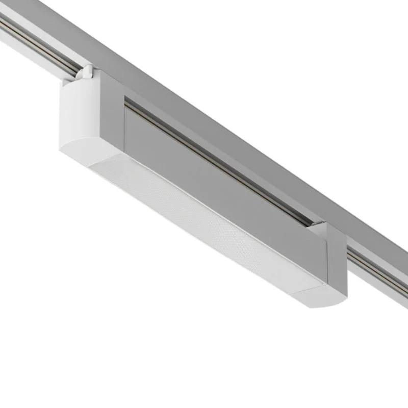 Éclairage sur Rail Linéaire Opaque Monophasé 20W 35cm Blanc