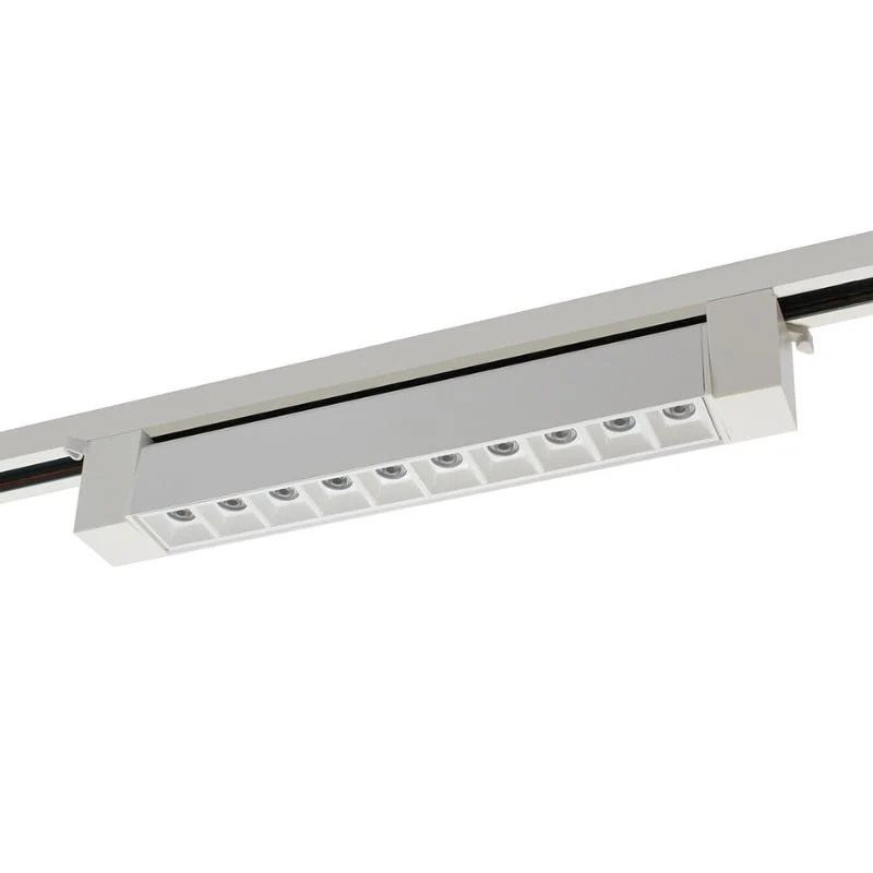 Projecteur Linéaire sur Rail Monophasé 20W 33cm Blanc