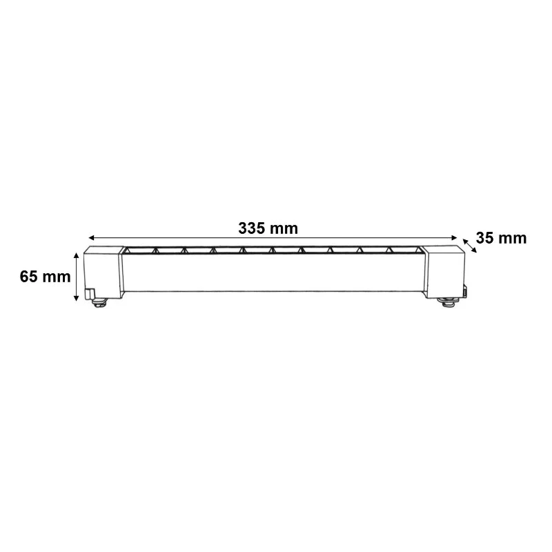 Projecteur Linéaire sur Rail Monophasé 20W 33cm Blanc